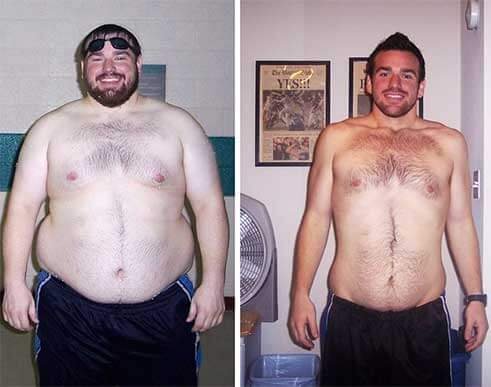 Real body transformation results of a user after using Trimology for weight management.
