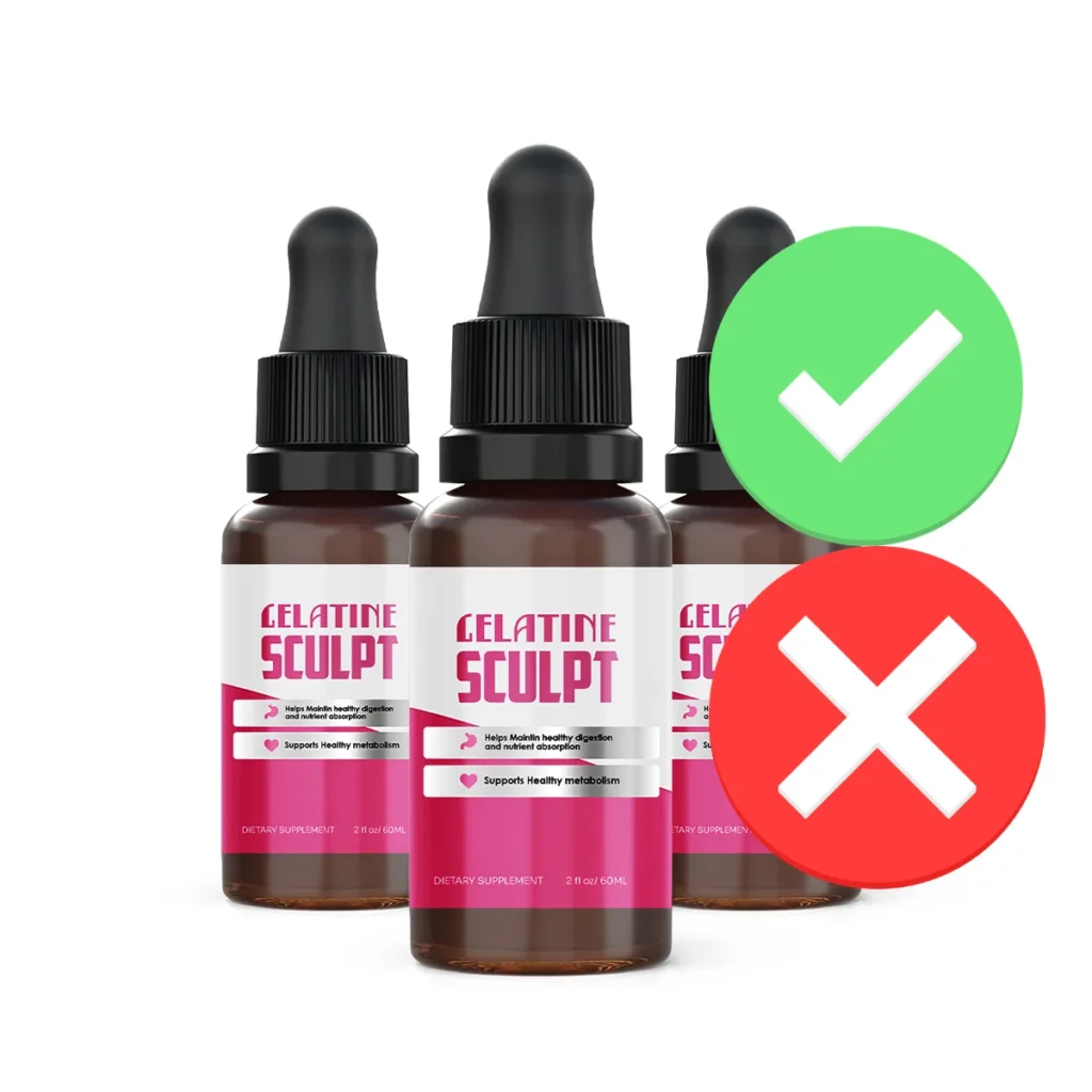 Comparative chart detailing the advantages and disadvantages of Gelatine Sculpt from a scientific weight loss analysis perspective.