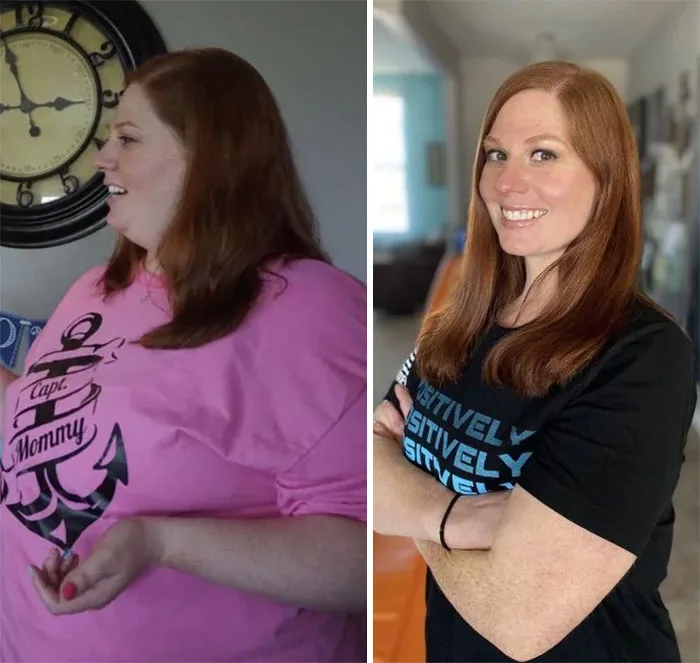 Real body transformation results of a user after using Trimology for weight management.
