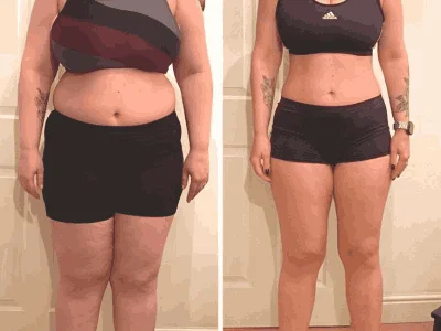 Before and after lifestyle photos of satisfied customers.